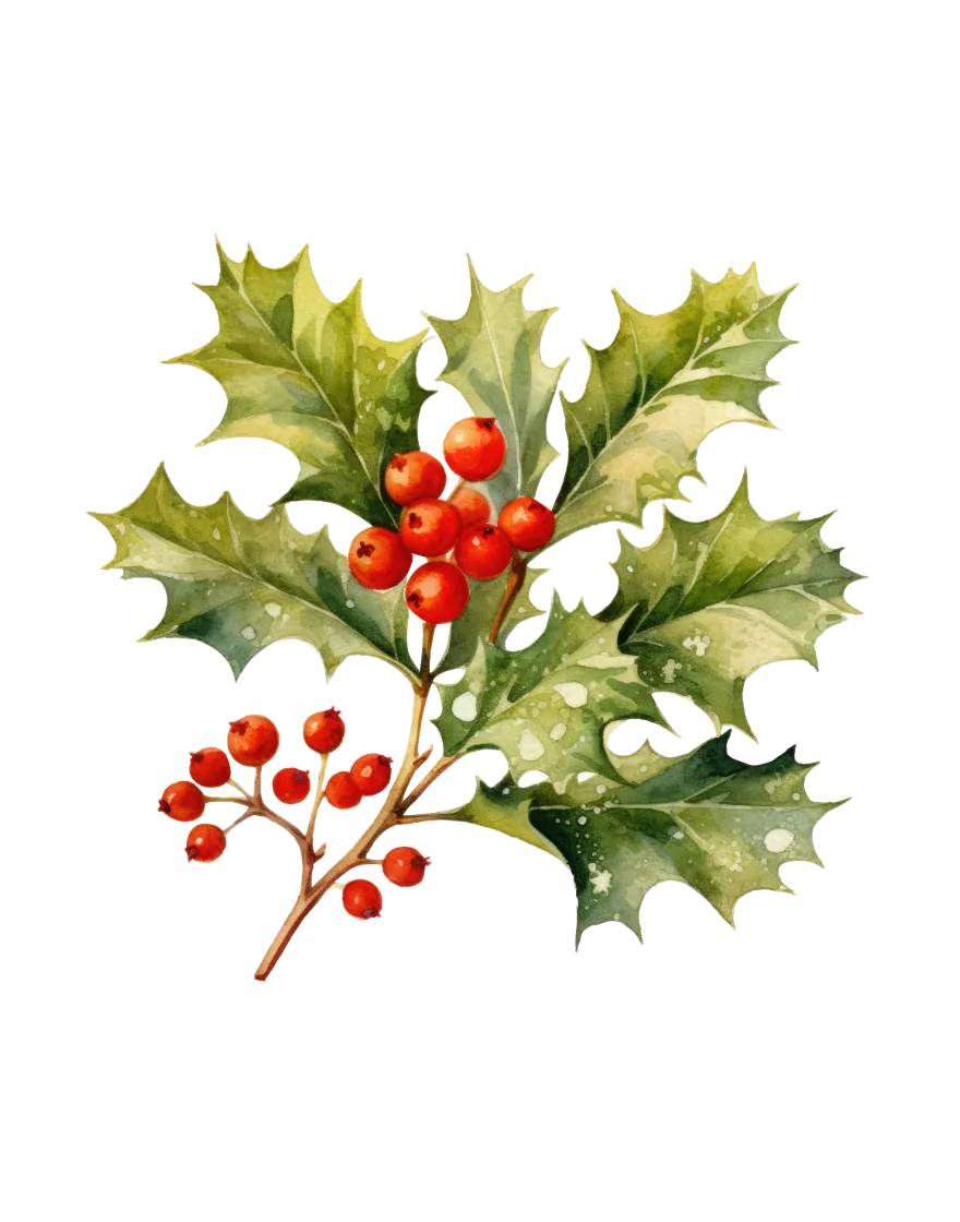 The December print — holly